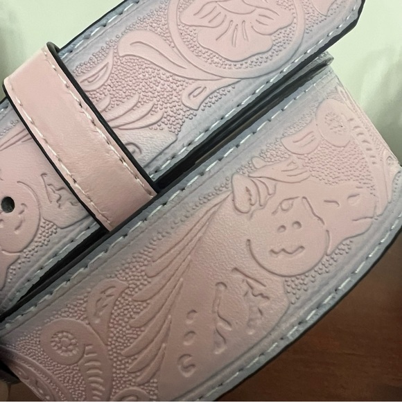 Country Girl western belt pink embossed faux leather retro horse buckle - Picture 3 of 11